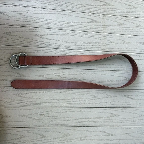 AEO Brown Leather Double O Ring Belt - Picture 2 of 7